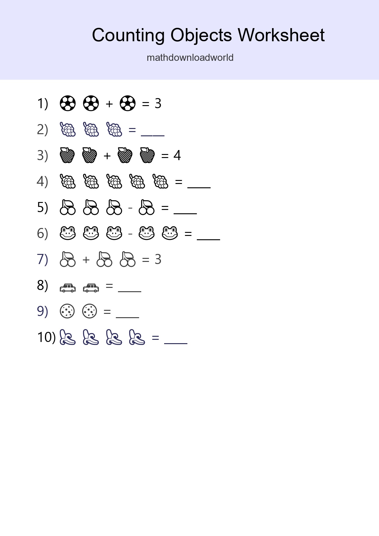 Learn Counting With Pictures Worksheet (Pre-K) - Part 234