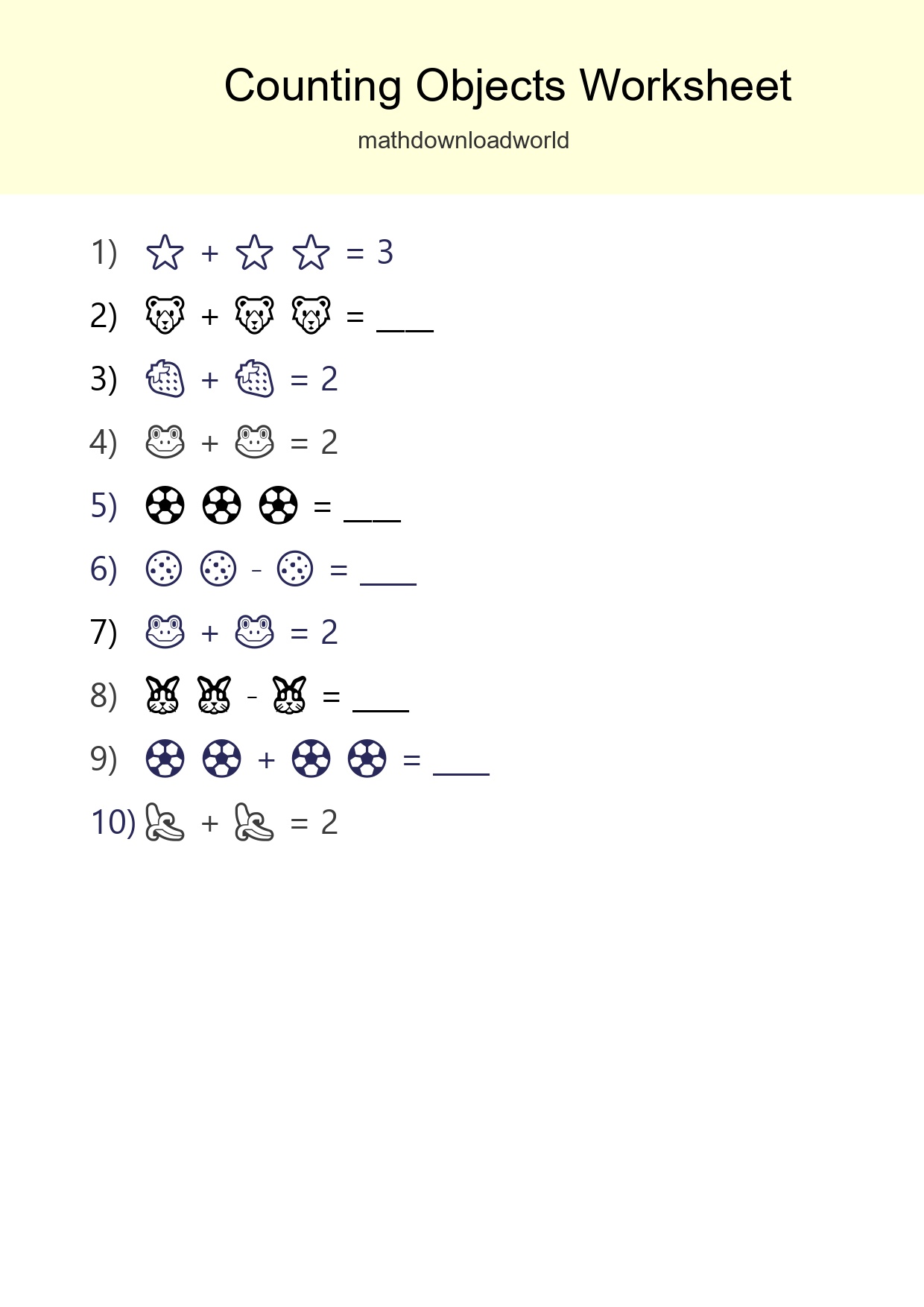 Pre-K Count The Objects Worksheet - Part 47