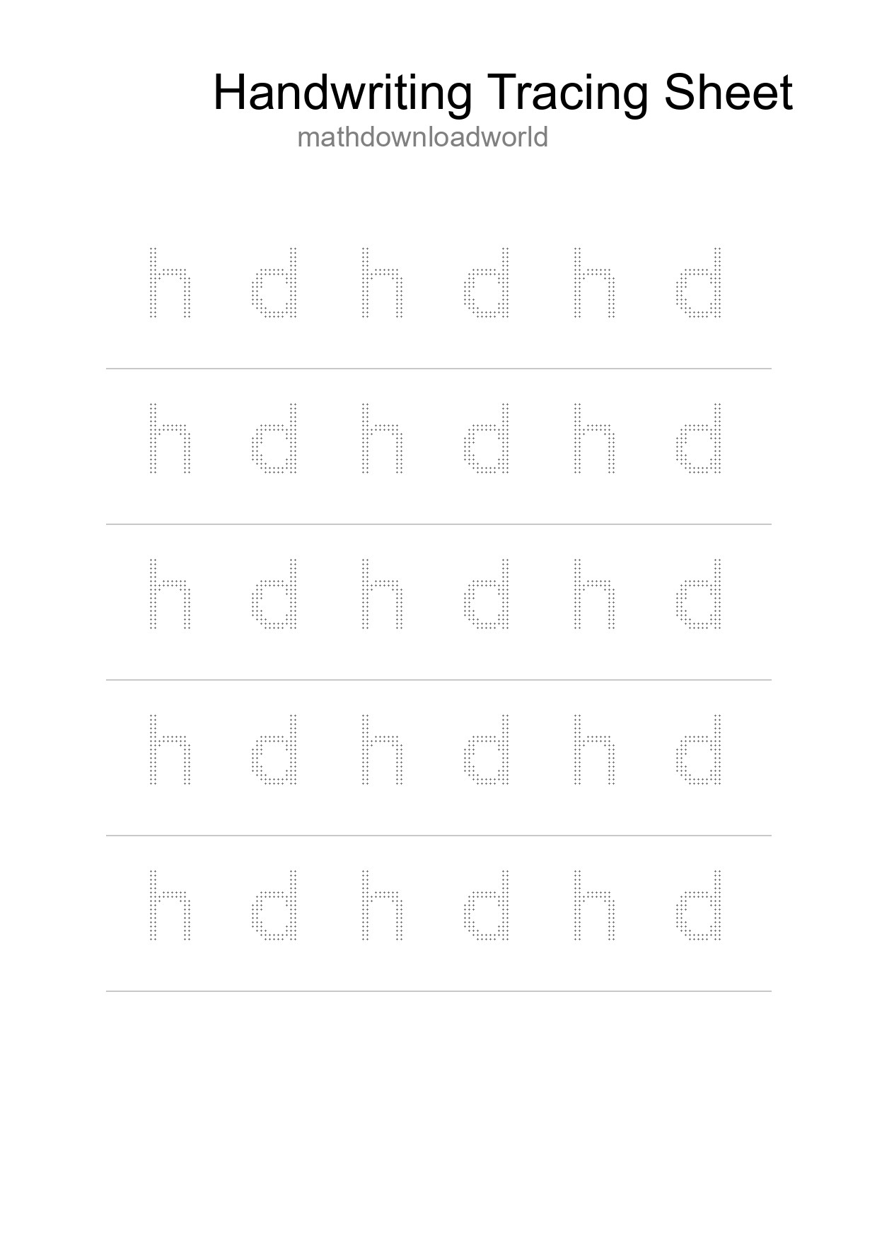 Printable Tracing Worksheet For Kids - Part 230