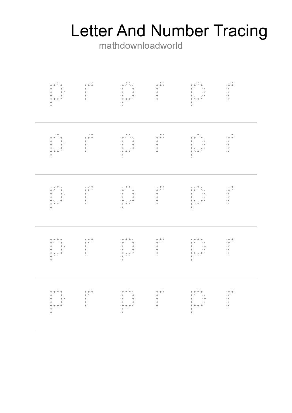 Printable Tracing Worksheet For Kids - Part 65